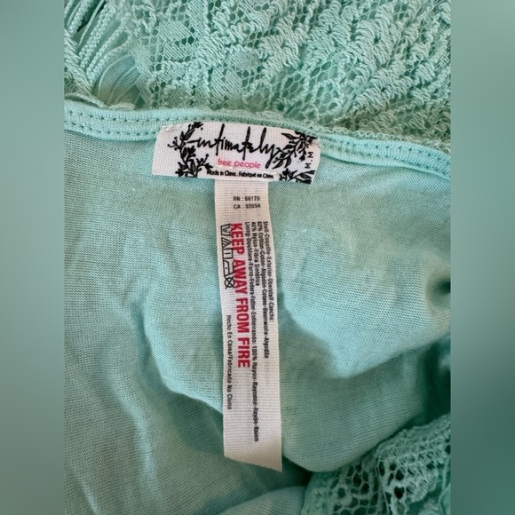 Intimates Free People Mint Lace Backless Dress 👗 - Picture 3 of 11
